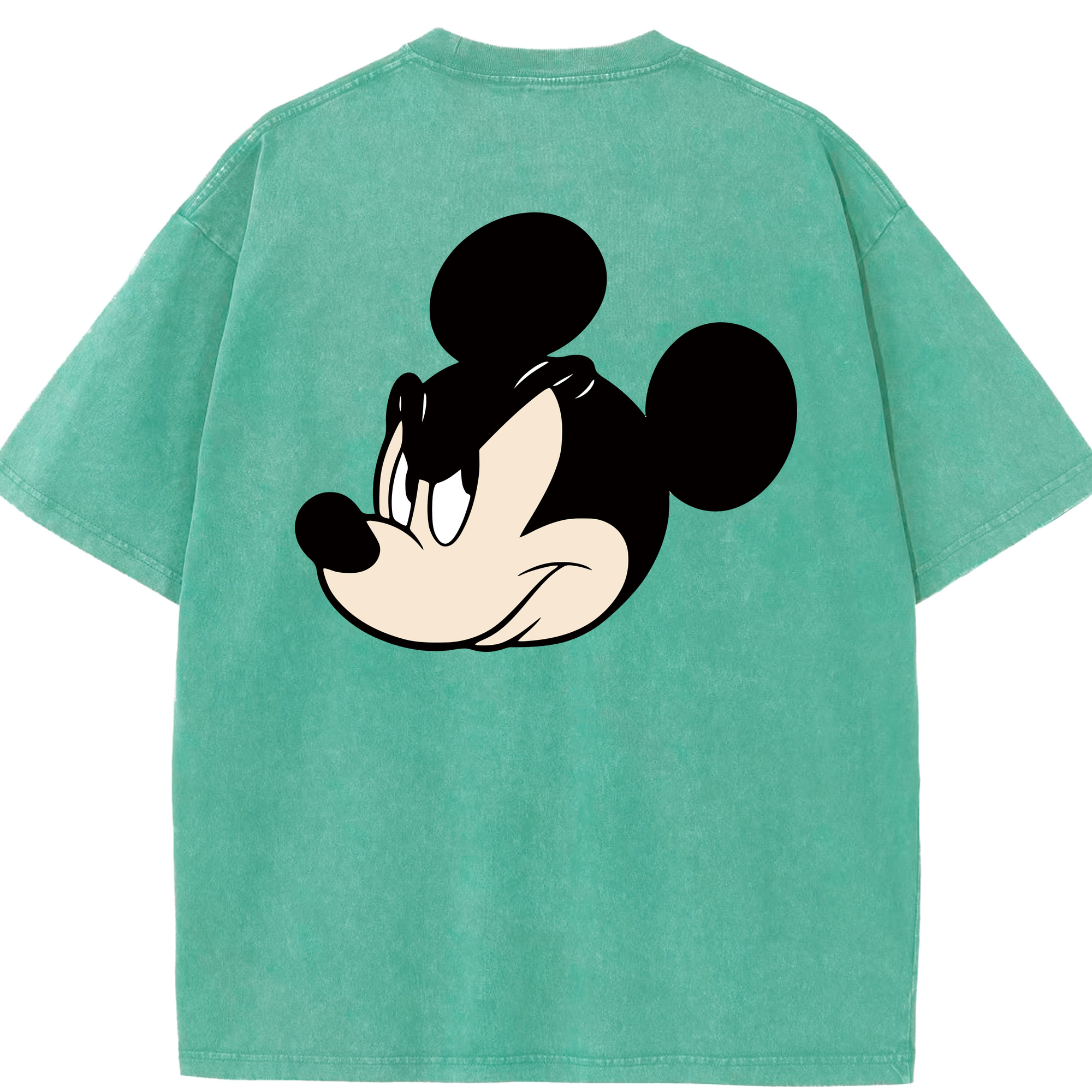（画像用） ミッキーマウス Mickey Mouse 綿100% ヴィンテージ風 半袖Tシャツ（背面プリント）